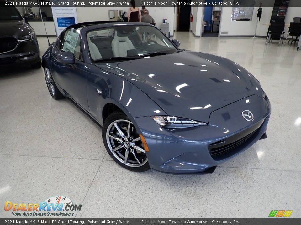 2021 Mazda MX-5 Miata RF Grand Touring Polymetal Gray / White Photo #4