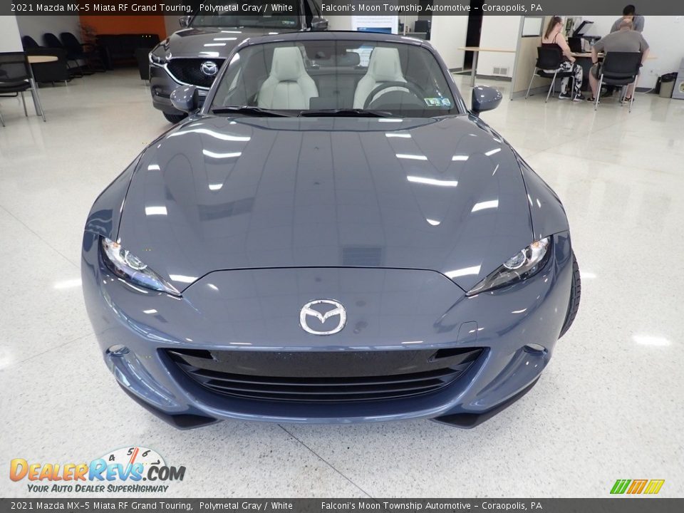 2021 Mazda MX-5 Miata RF Grand Touring Polymetal Gray / White Photo #5