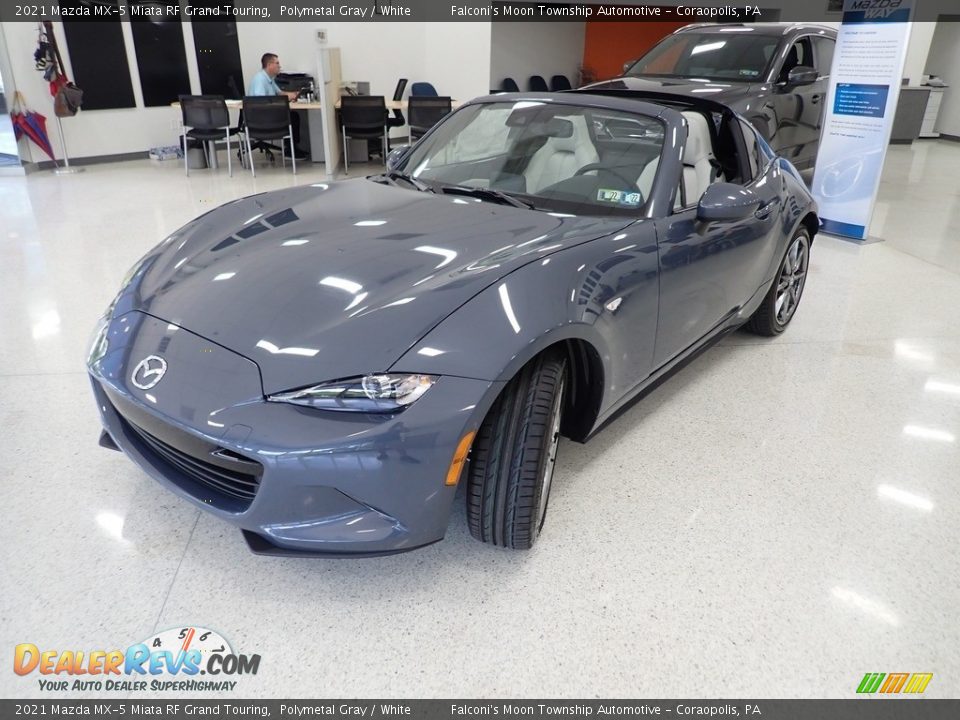 2021 Mazda MX-5 Miata RF Grand Touring Polymetal Gray / White Photo #6