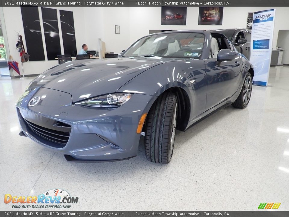 2021 Mazda MX-5 Miata RF Grand Touring Polymetal Gray / White Photo #7