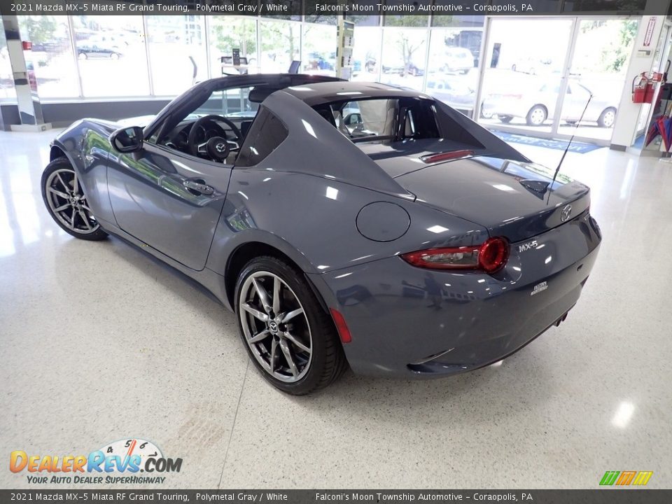 2021 Mazda MX-5 Miata RF Grand Touring Polymetal Gray / White Photo #10