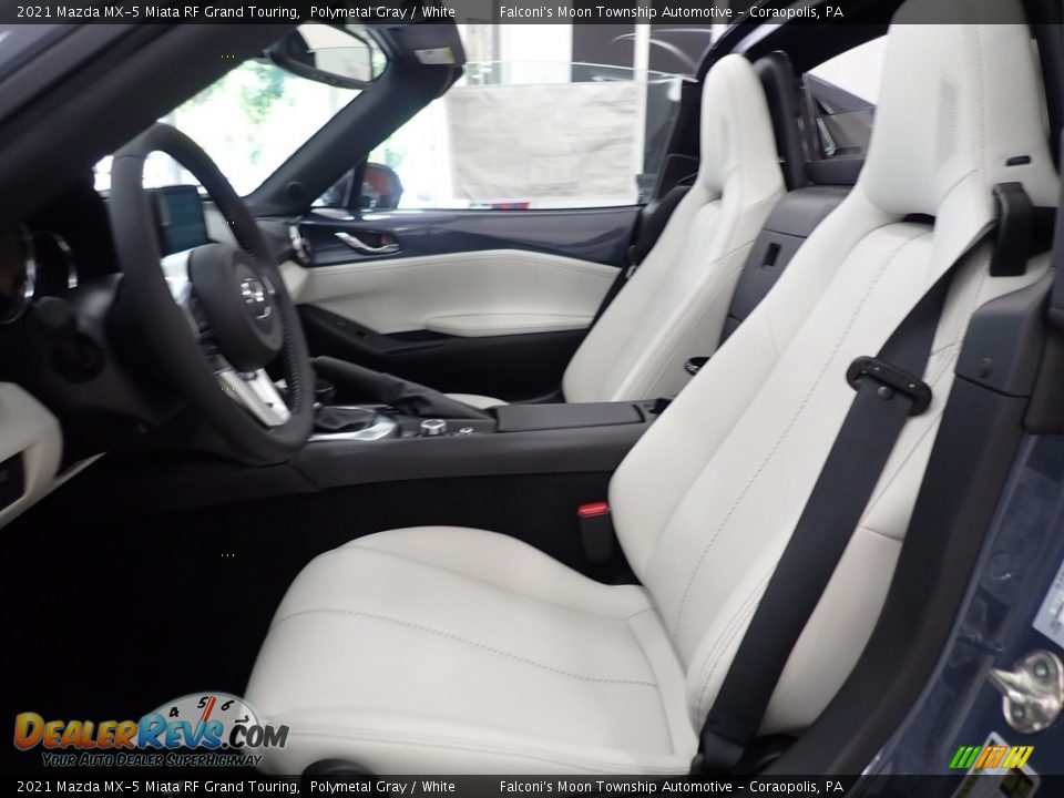 White Interior - 2021 Mazda MX-5 Miata RF Grand Touring Photo #13