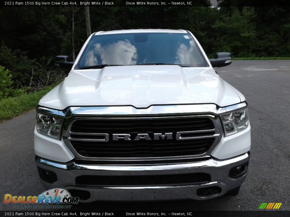 2021 Ram 1500 Big Horn Crew Cab 4x4 Bright White / Black Photo #3