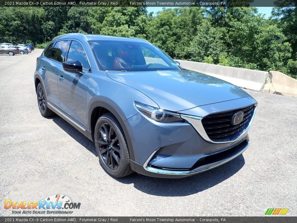 2021 Mazda CX-9 Carbon Edition AWD Polymetal Gray / Red Photo #3