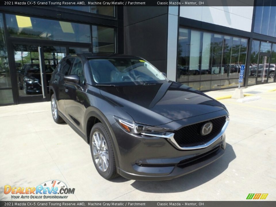 2021 Mazda CX-5 Grand Touring Reserve AWD Machine Gray Metallic / Parchment Photo #1