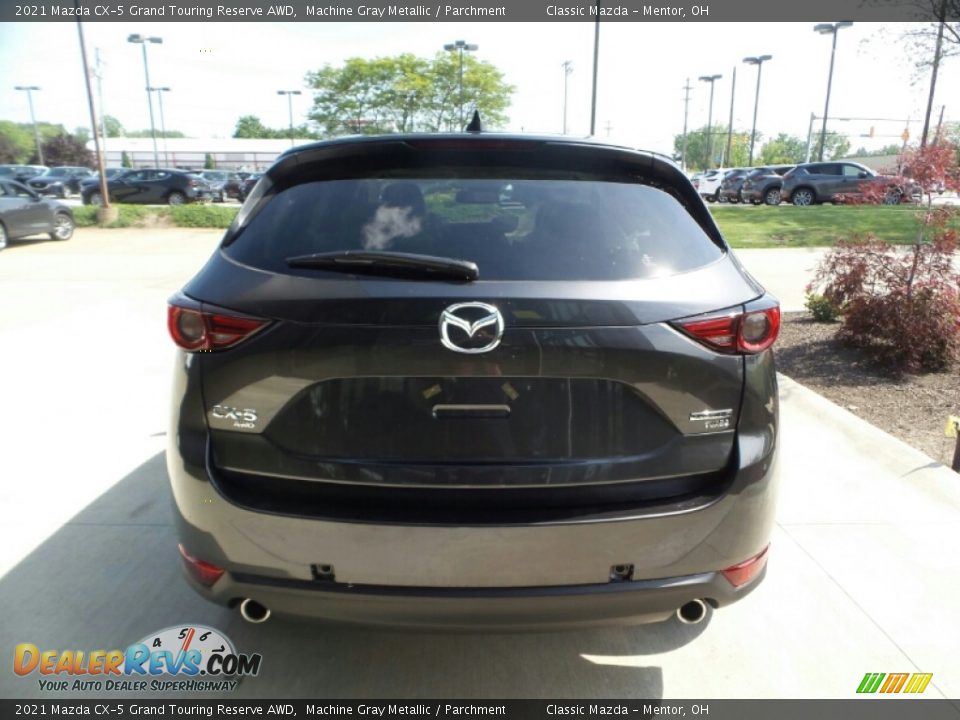 2021 Mazda CX-5 Grand Touring Reserve AWD Machine Gray Metallic / Parchment Photo #5