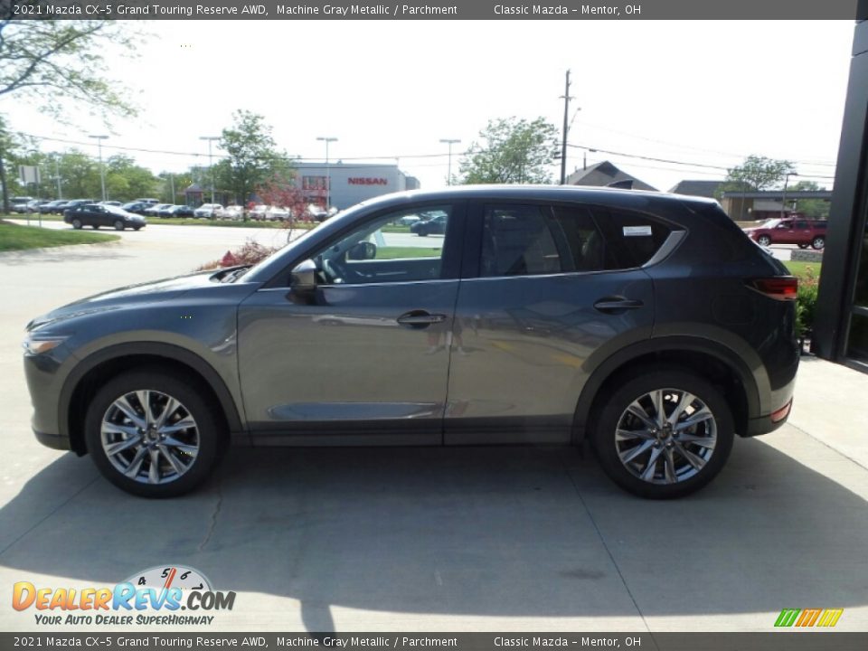2021 Mazda CX-5 Grand Touring Reserve AWD Machine Gray Metallic / Parchment Photo #6