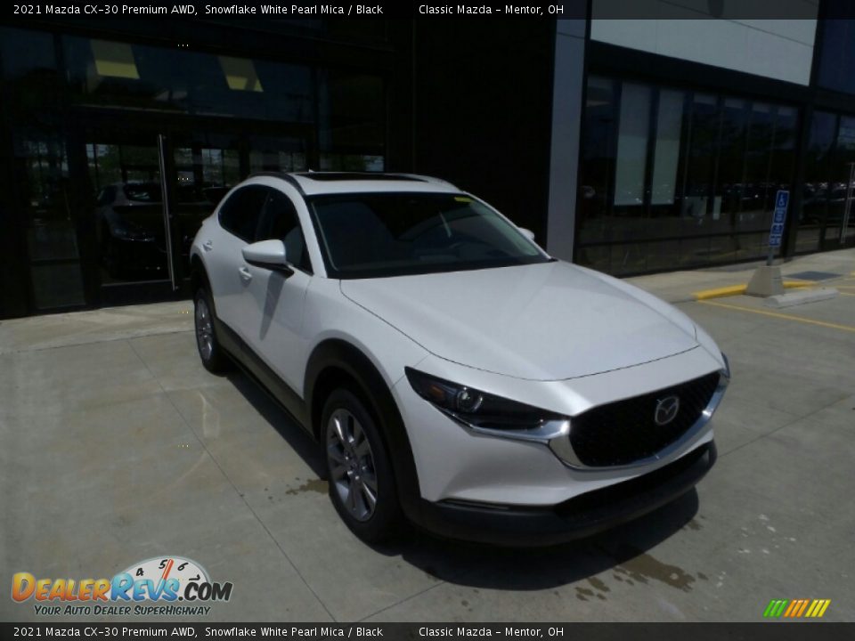 2021 Mazda CX-30 Premium AWD Snowflake White Pearl Mica / Black Photo #1