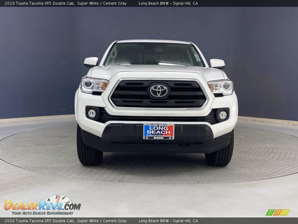 2019 Toyota Tacoma SR5 Double Cab Super White / Cement Gray Photo #2