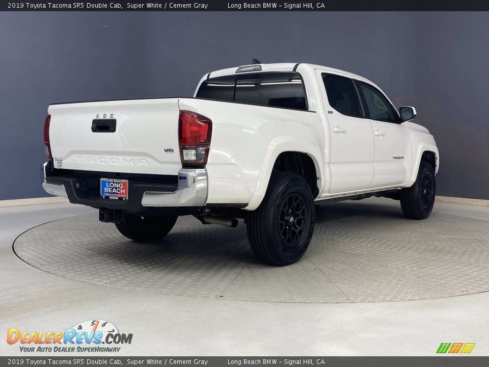 2019 Toyota Tacoma SR5 Double Cab Super White / Cement Gray Photo #5