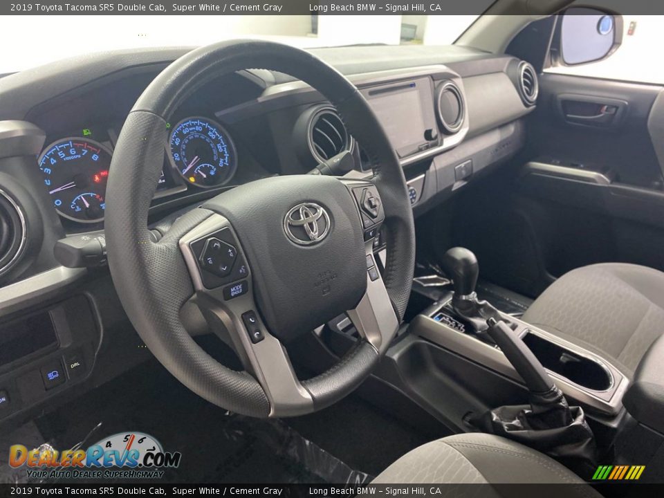 2019 Toyota Tacoma SR5 Double Cab Super White / Cement Gray Photo #16