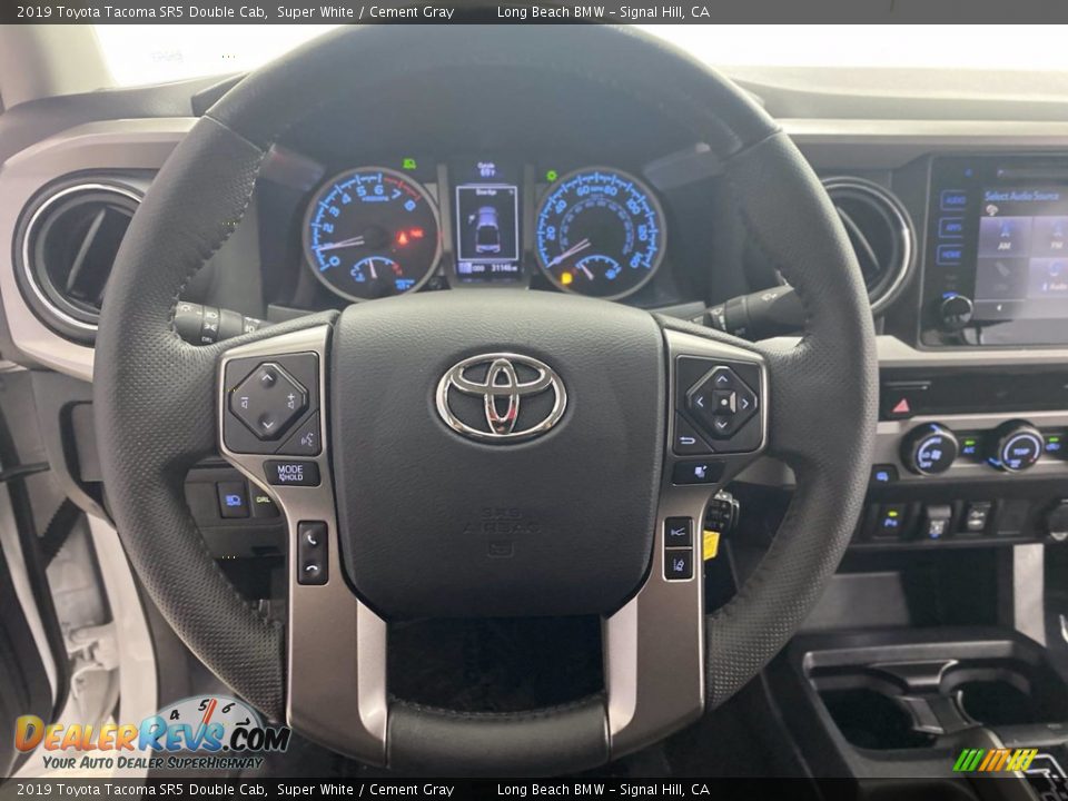 2019 Toyota Tacoma SR5 Double Cab Super White / Cement Gray Photo #18