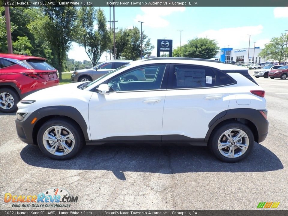 2022 Hyundai Kona SEL AWD Lunar White / Black Photo #6