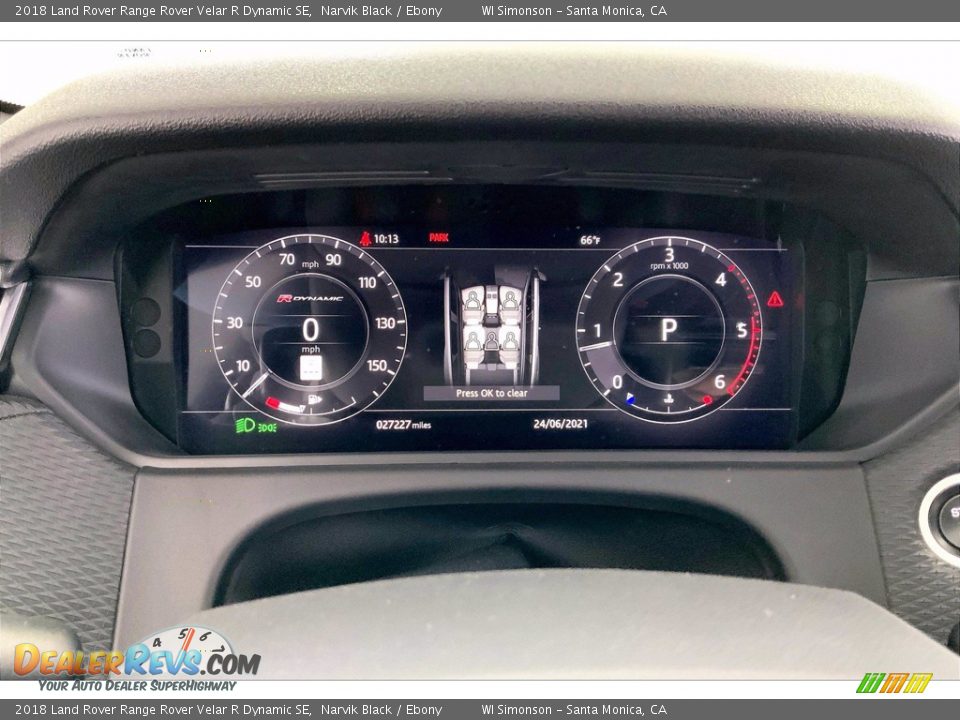 2018 Land Rover Range Rover Velar R Dynamic SE Gauges Photo #23