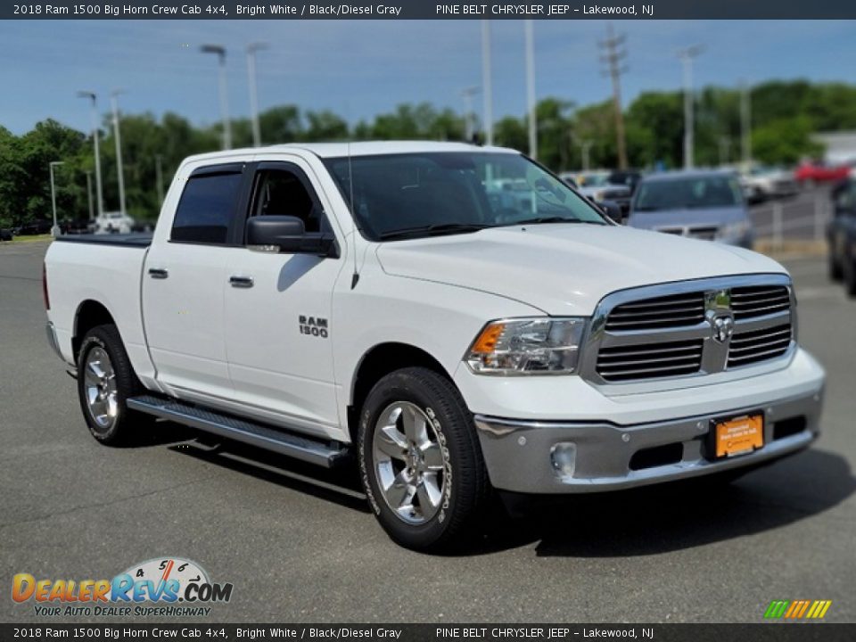 2018 Ram 1500 Big Horn Crew Cab 4x4 Bright White / Black/Diesel Gray Photo #12