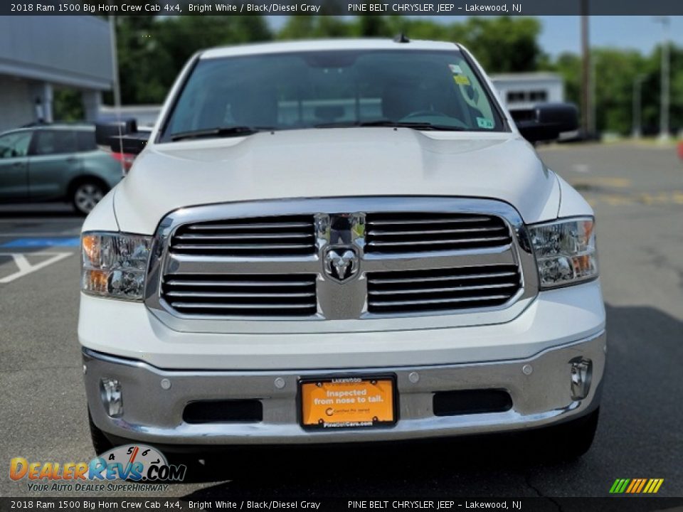 2018 Ram 1500 Big Horn Crew Cab 4x4 Bright White / Black/Diesel Gray Photo #13