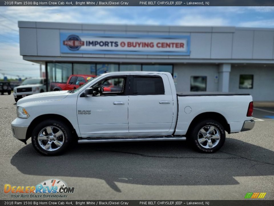 2018 Ram 1500 Big Horn Crew Cab 4x4 Bright White / Black/Diesel Gray Photo #14