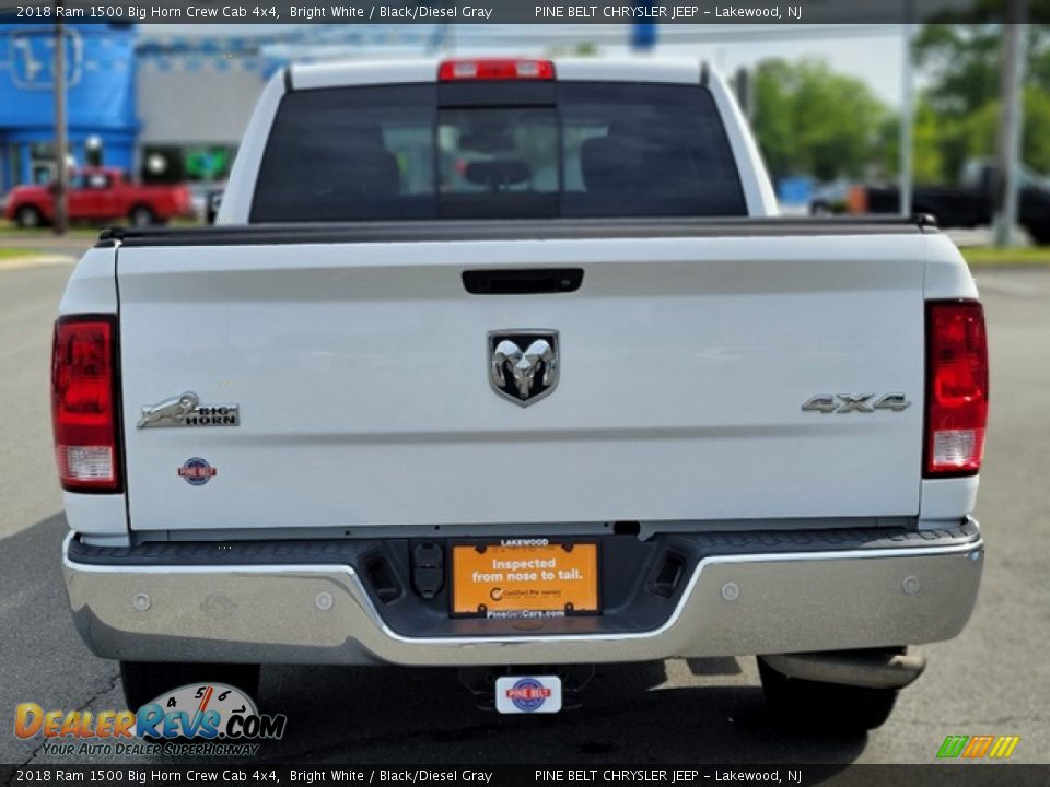 2018 Ram 1500 Big Horn Crew Cab 4x4 Bright White / Black/Diesel Gray Photo #16