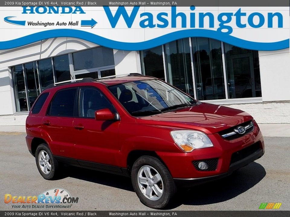 2009 Kia Sportage EX V6 4x4 Volcanic Red / Black Photo #1