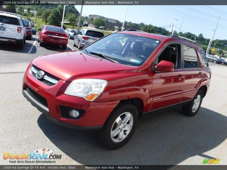 2009 Kia Sportage EX V6 4x4 Volcanic Red / Black Photo #5