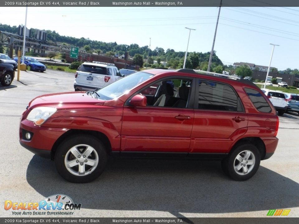 2009 Kia Sportage EX V6 4x4 Volcanic Red / Black Photo #6