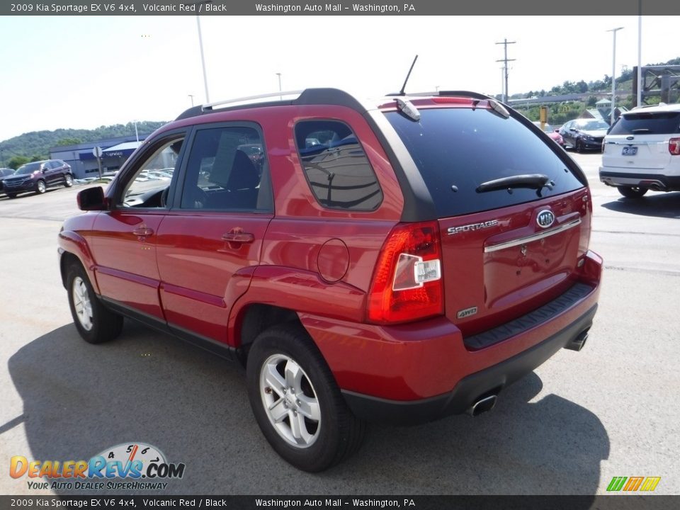 2009 Kia Sportage EX V6 4x4 Volcanic Red / Black Photo #7