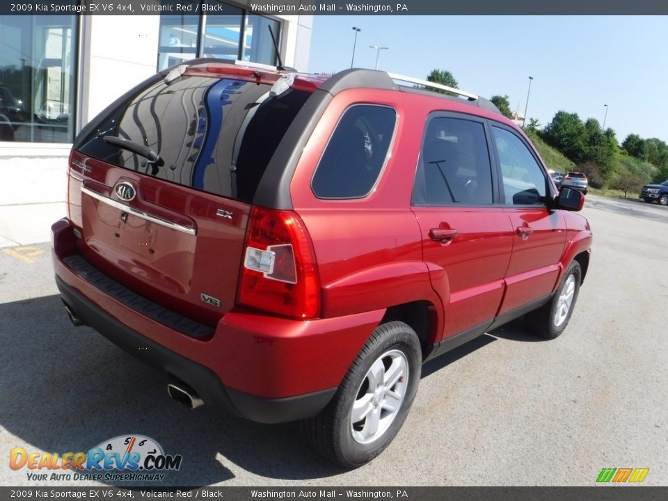 2009 Kia Sportage EX V6 4x4 Volcanic Red / Black Photo #9