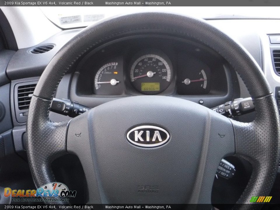 2009 Kia Sportage EX V6 4x4 Volcanic Red / Black Photo #22