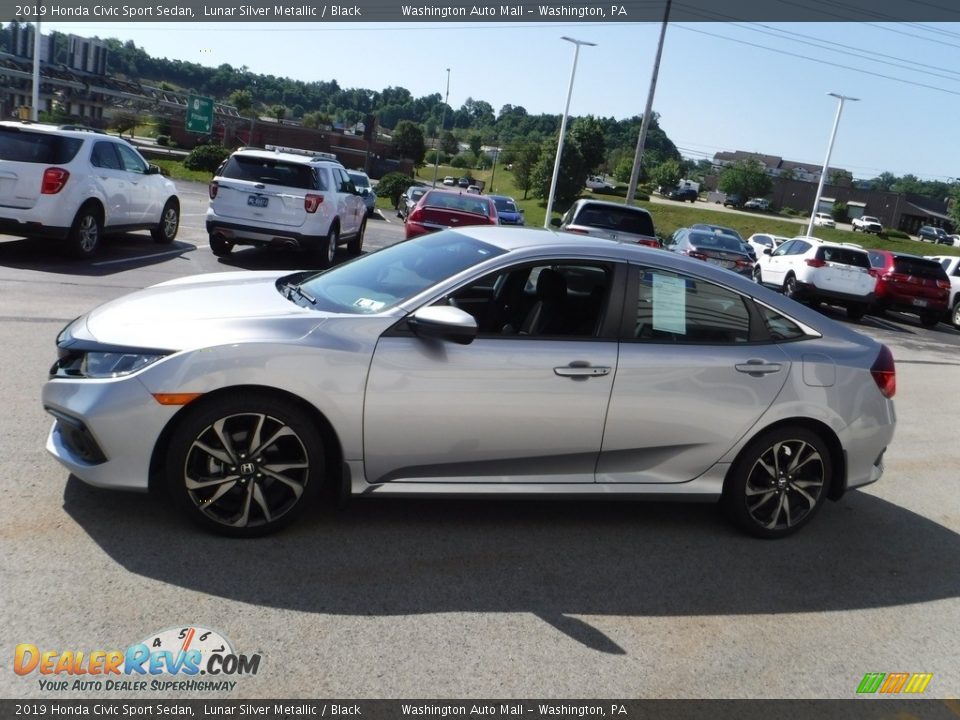 2019 Honda Civic Sport Sedan Lunar Silver Metallic / Black Photo #6