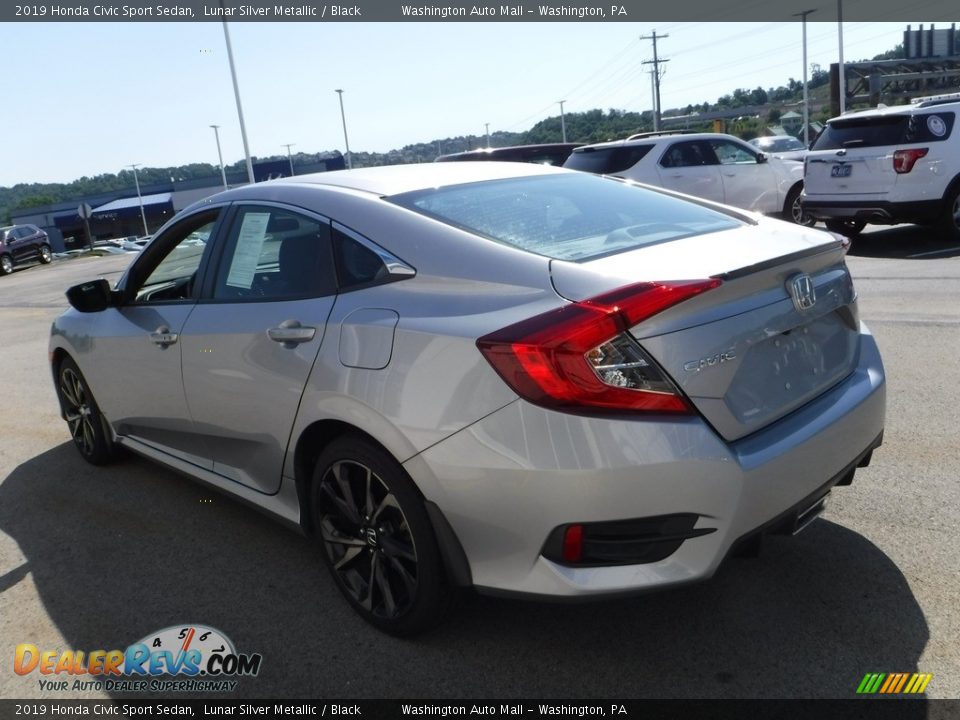 2019 Honda Civic Sport Sedan Lunar Silver Metallic / Black Photo #7