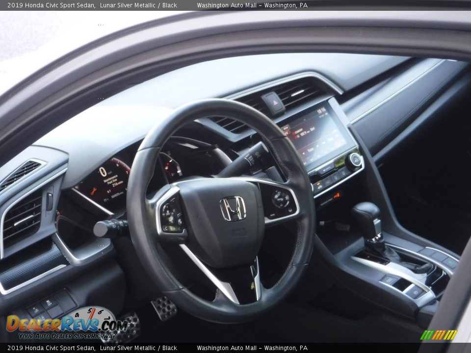 2019 Honda Civic Sport Sedan Lunar Silver Metallic / Black Photo #11