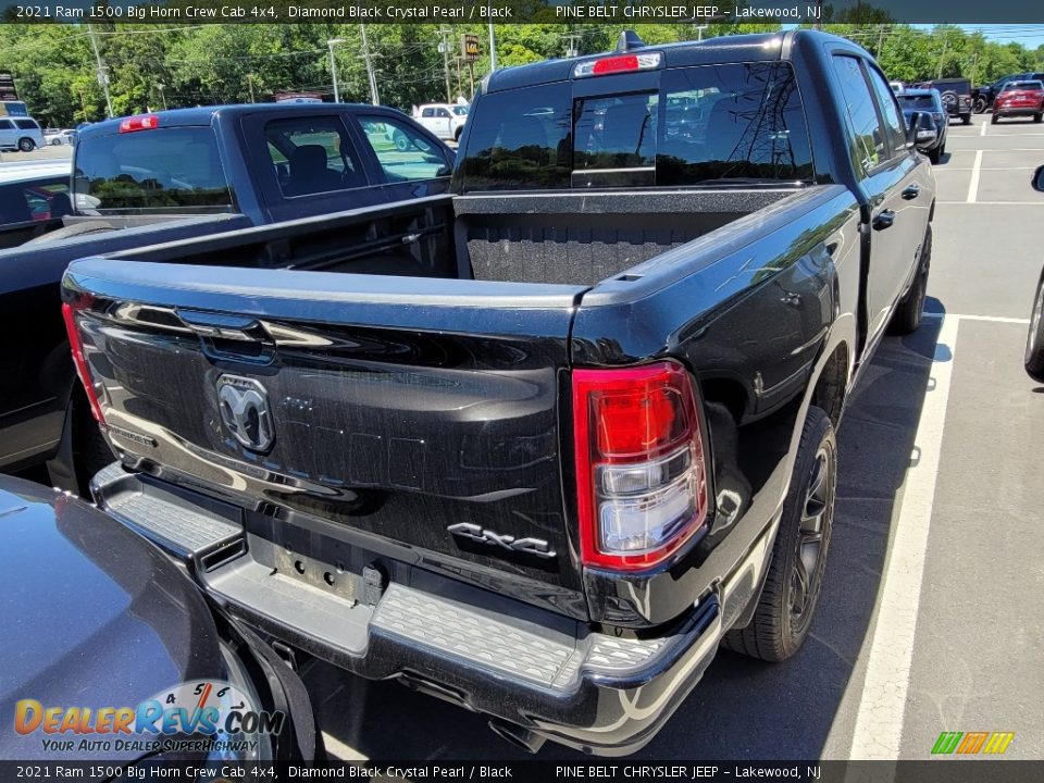 2021 Ram 1500 Big Horn Crew Cab 4x4 Diamond Black Crystal Pearl / Black Photo #3