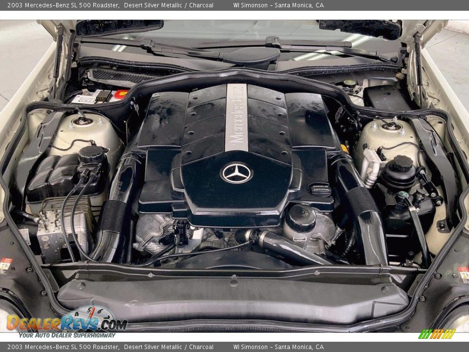 2003 Mercedes-Benz SL 500 Roadster Desert Silver Metallic / Charcoal Photo #8