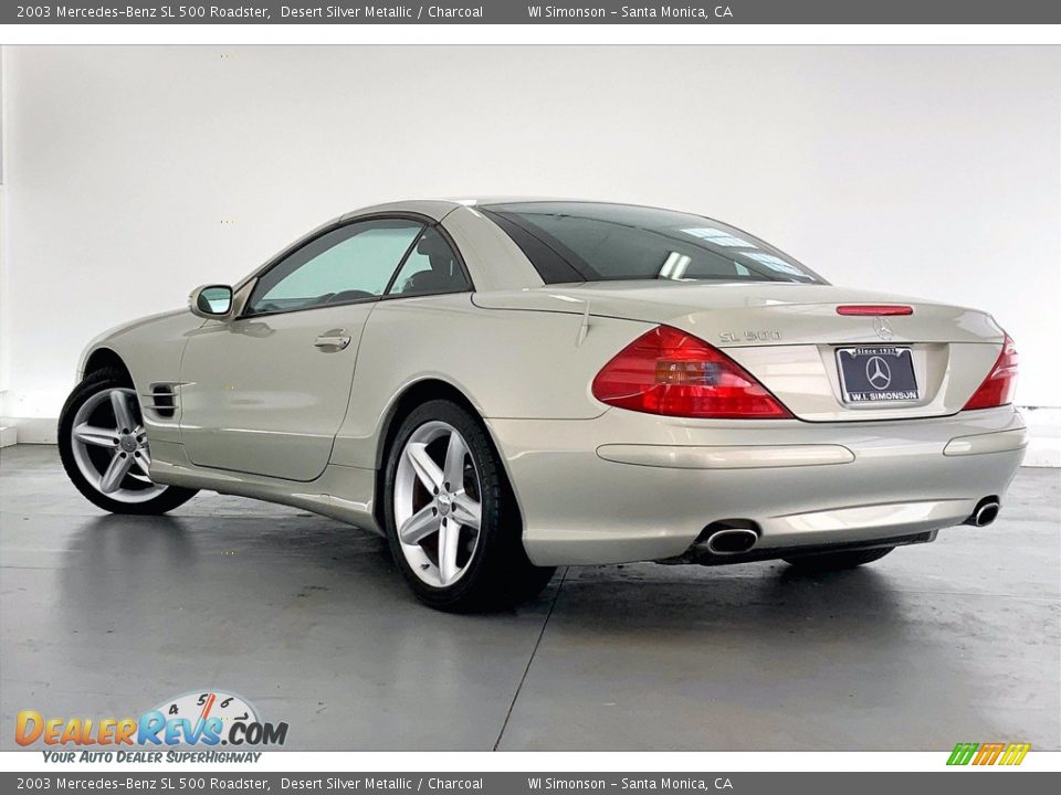 2003 Mercedes-Benz SL 500 Roadster Desert Silver Metallic / Charcoal Photo #9