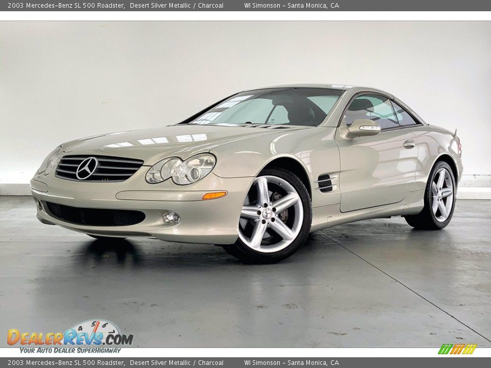 2003 Mercedes-Benz SL 500 Roadster Desert Silver Metallic / Charcoal Photo #11