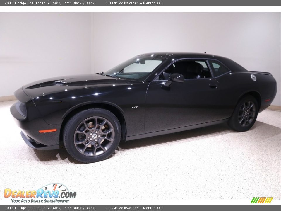 2018 Dodge Challenger GT AWD Pitch Black / Black Photo #3