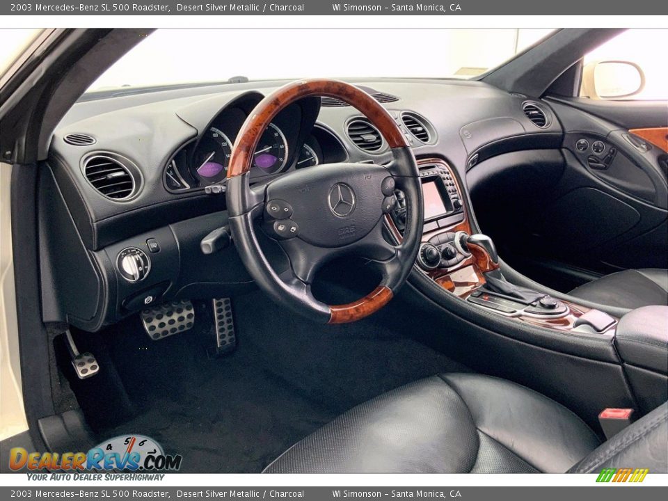 2003 Mercedes-Benz SL 500 Roadster Desert Silver Metallic / Charcoal Photo #13