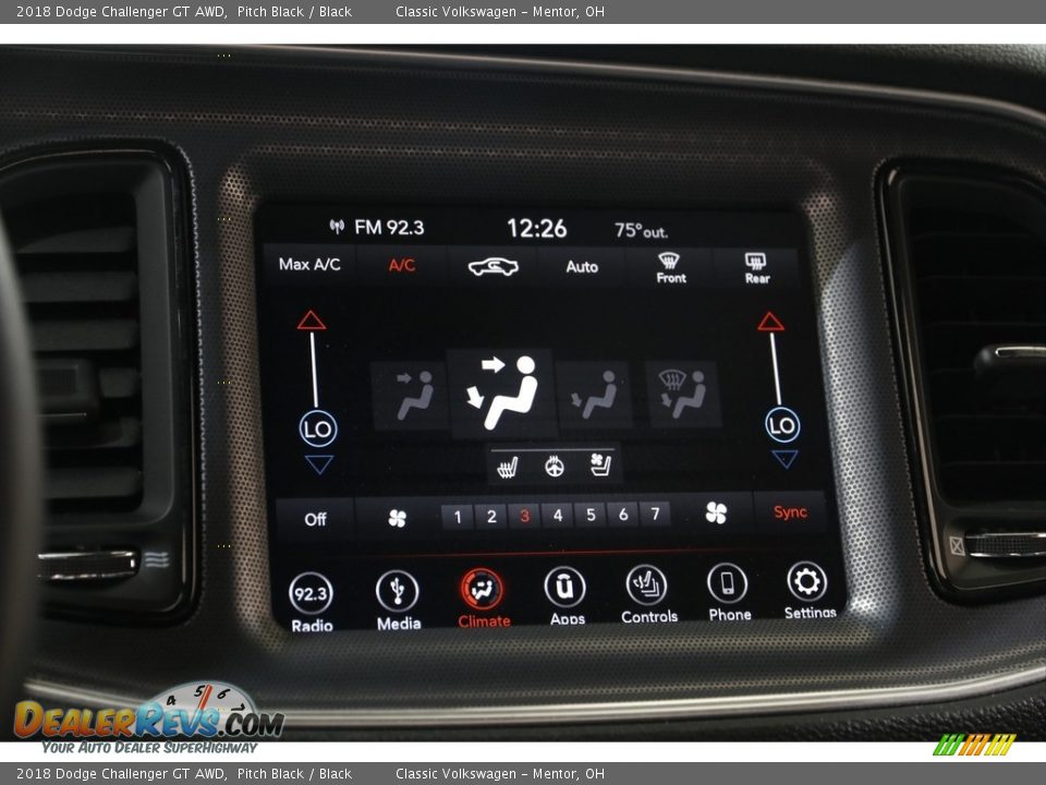 2018 Dodge Challenger GT AWD Pitch Black / Black Photo #10