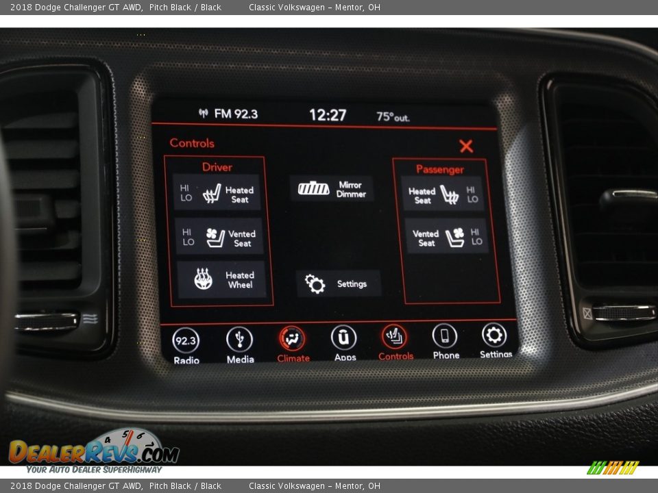 2018 Dodge Challenger GT AWD Pitch Black / Black Photo #11