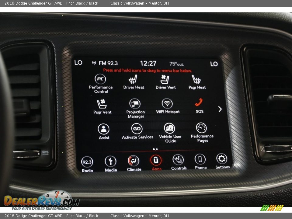 2018 Dodge Challenger GT AWD Pitch Black / Black Photo #13