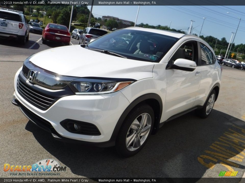 2019 Honda HR-V EX AWD Platinum White Pearl / Gray Photo #6