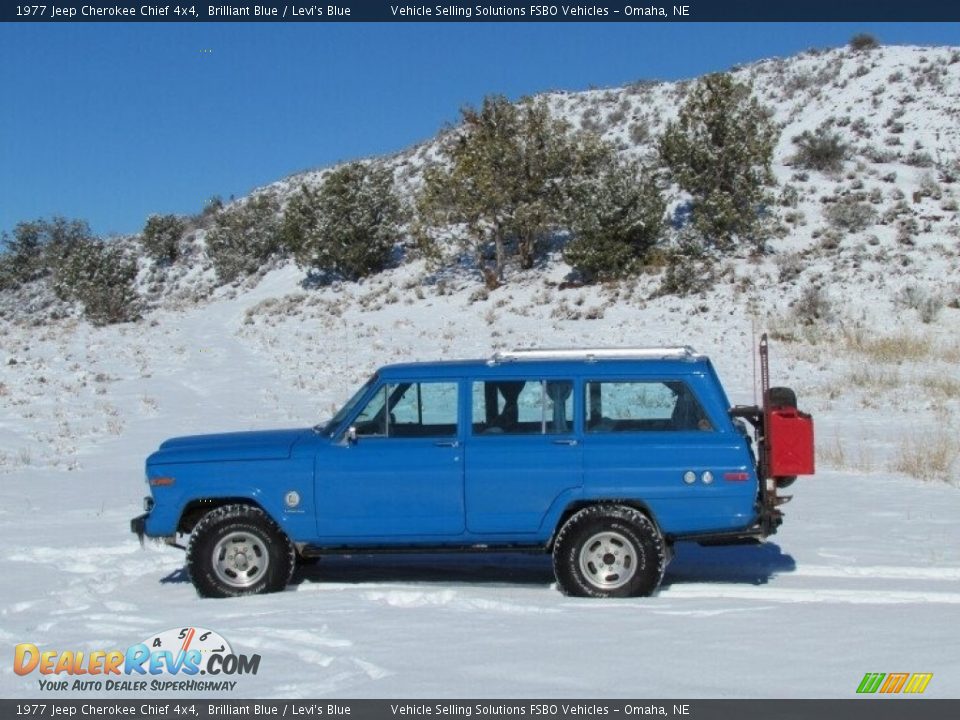 Brilliant Blue 1977 Jeep Cherokee Chief 4x4 Photo #27