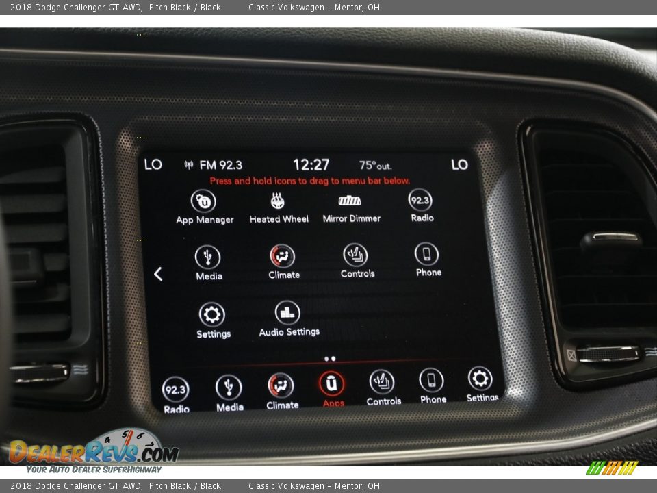 2018 Dodge Challenger GT AWD Pitch Black / Black Photo #14