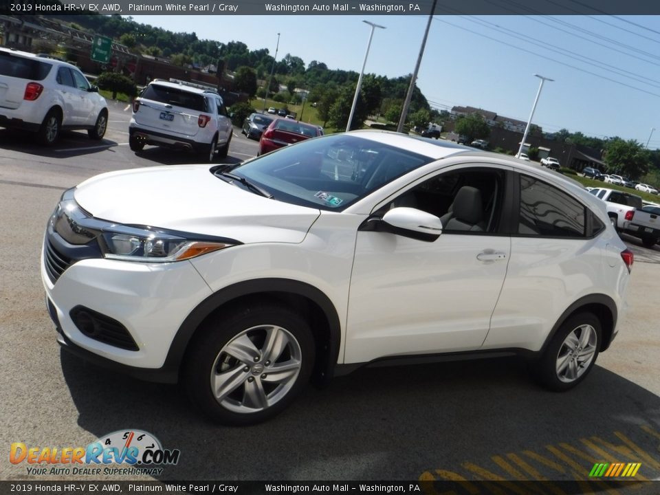 2019 Honda HR-V EX AWD Platinum White Pearl / Gray Photo #7
