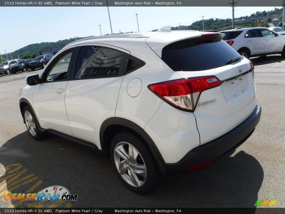 2019 Honda HR-V EX AWD Platinum White Pearl / Gray Photo #8