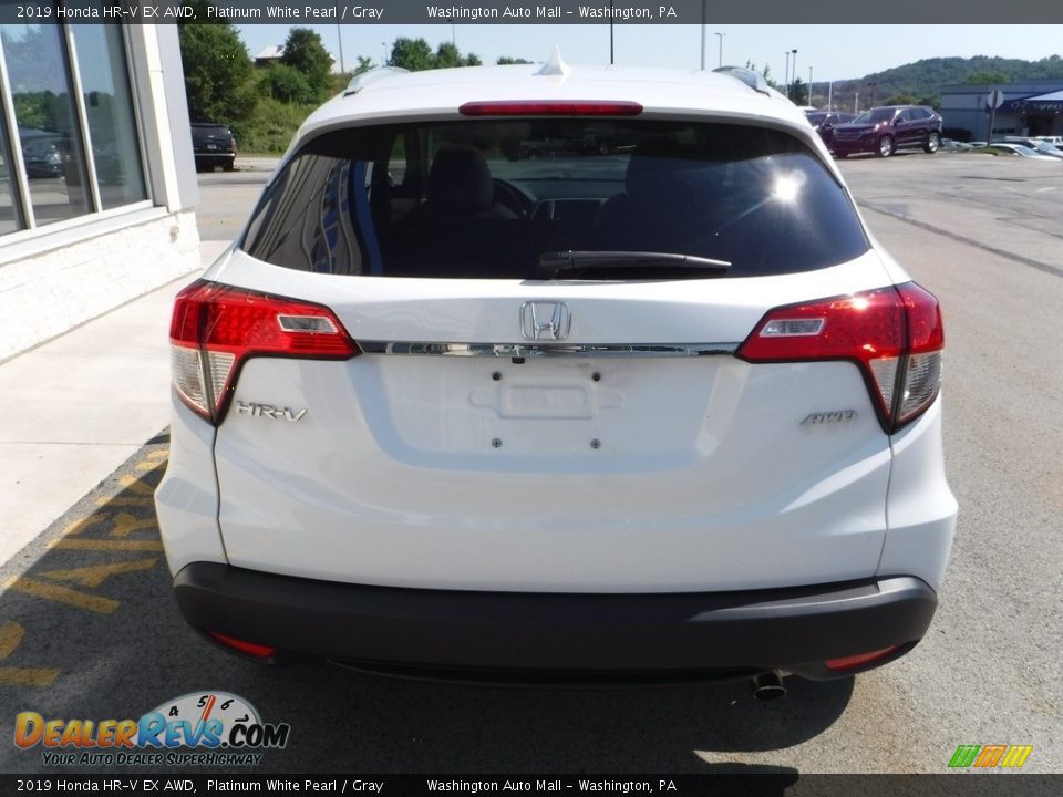 2019 Honda HR-V EX AWD Platinum White Pearl / Gray Photo #9