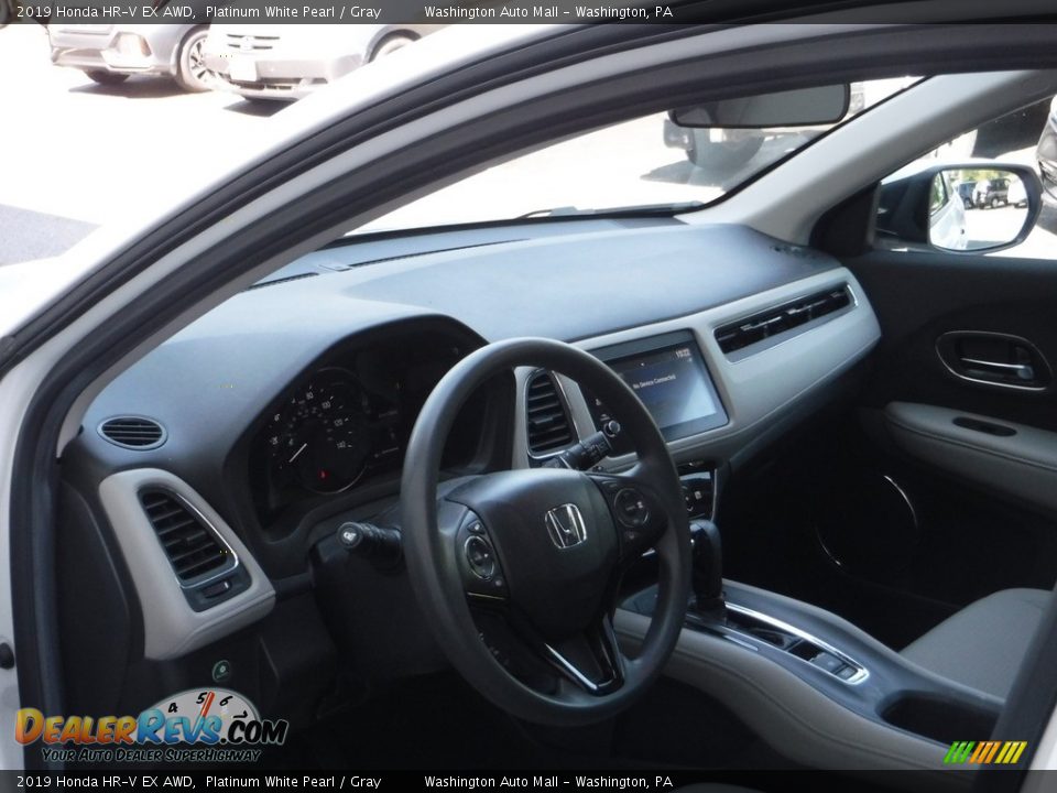 2019 Honda HR-V EX AWD Platinum White Pearl / Gray Photo #14