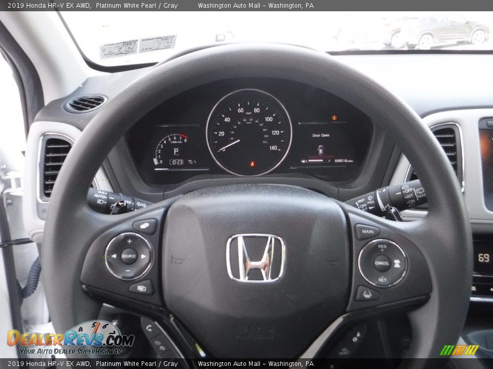 2019 Honda HR-V EX AWD Platinum White Pearl / Gray Photo #21