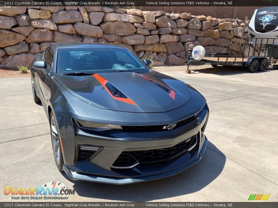 2017 Chevrolet Camaro SS Coupe Nightfall Gray Metallic / Medium Ash Gray Photo #6