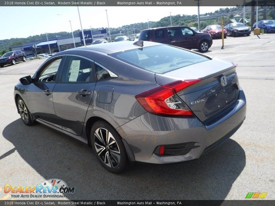 2018 Honda Civic EX-L Sedan Modern Steel Metallic / Black Photo #8